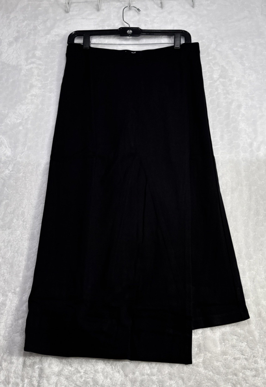 Betabrand The Sassiest Pant M Pull On Capri Skort Overlay Panel Black Office